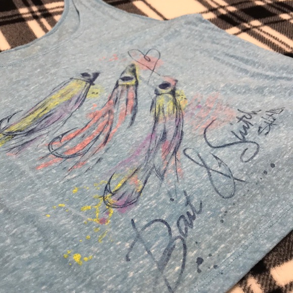 Salt Life Light Blue Heathered Tank Top
